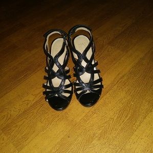 Naturalizer Black Strappy Heels